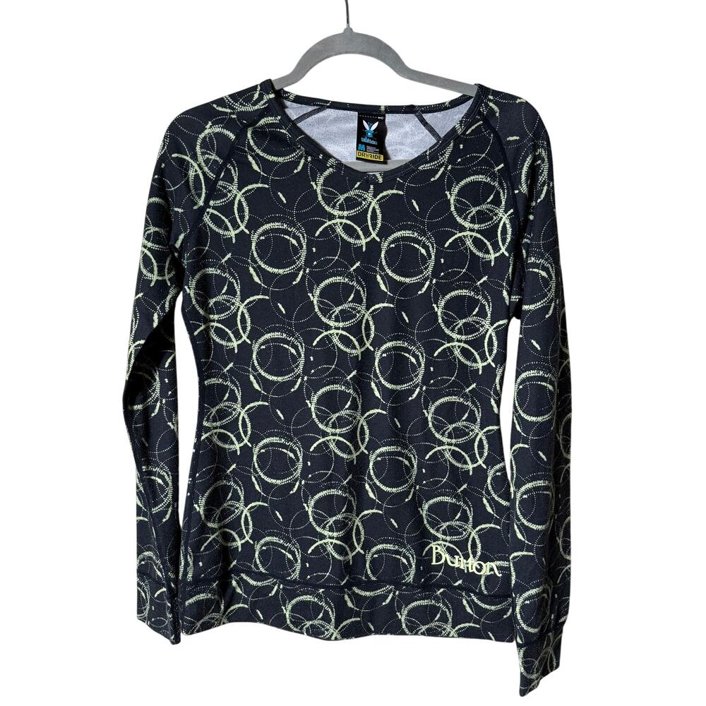 Burton Mid Weight Dryride Base Layer SZ M Women Black Swirl Ski Snowboard